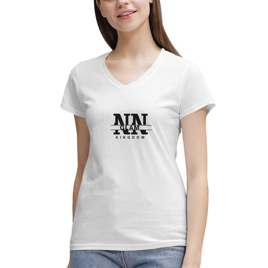 Women's NN Glam Kingdom Logo V-Neck T-Shirt