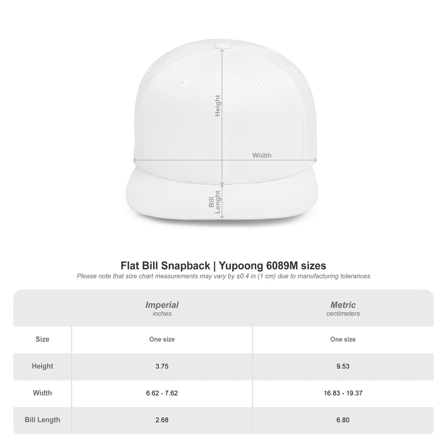 Flat Bill Snapback Hat — Minimal 'NIN GLAM Kingdom' Logo Cap