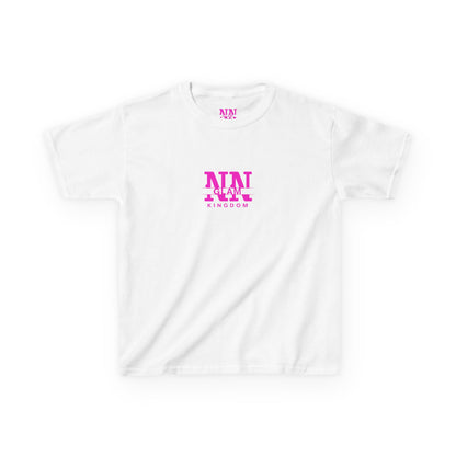 Kids Tee — Pink "NIN GLAM KINGDOM" Logo Shirt