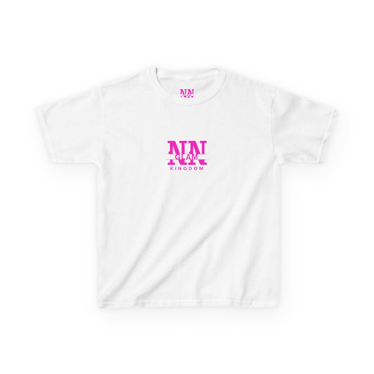 Kids Tee — Pink "NIN GLAM KINGDOM" Logo Shirt