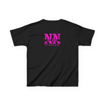Kids Tee — Pink "NIN GLAM KINGDOM" Logo Shirt