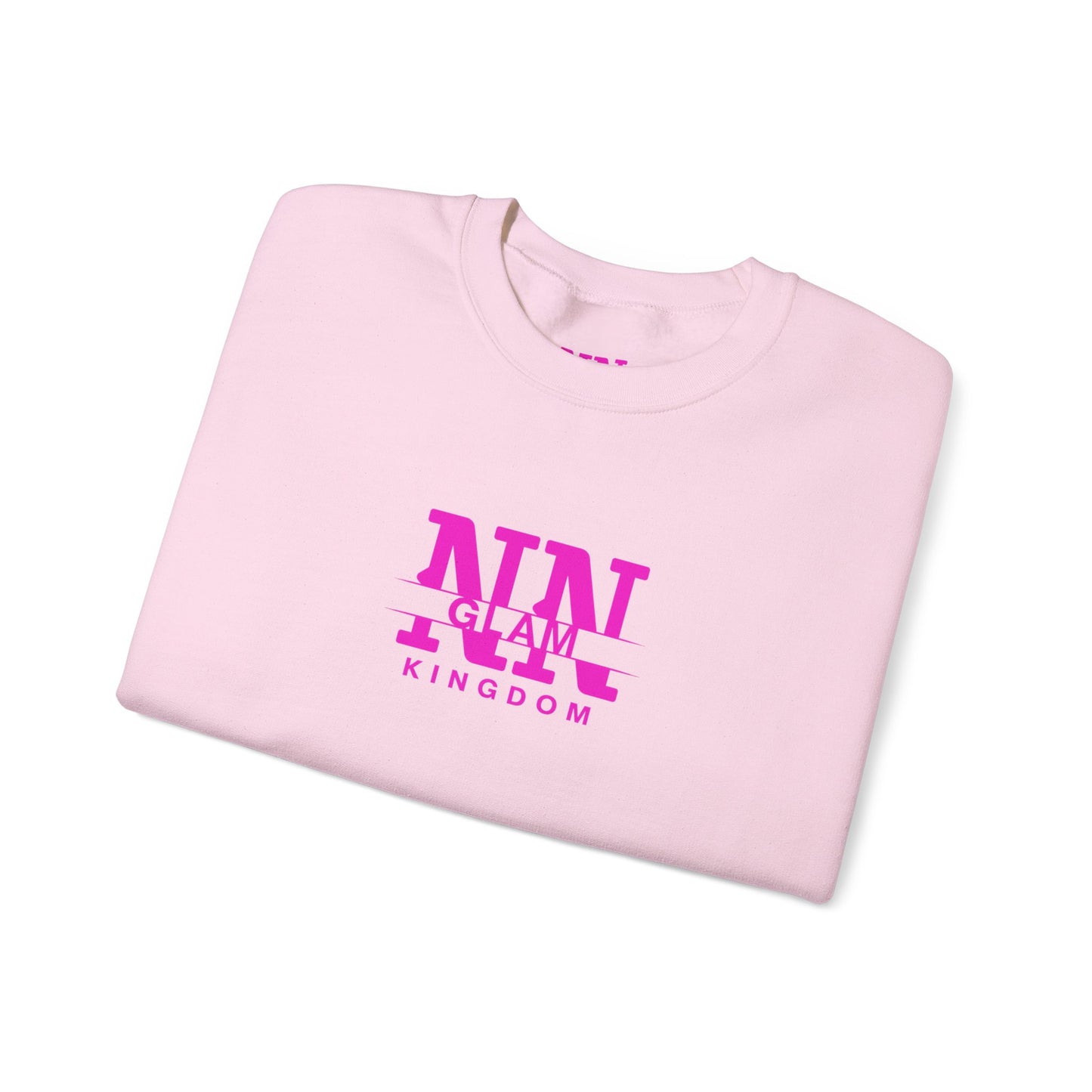 Glam Kingdom Crewneck Sweatshirt — Pink Logo Casual Pullover