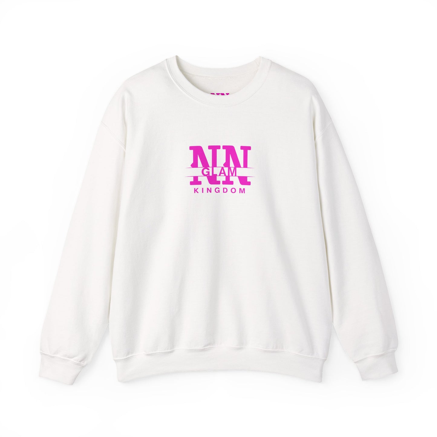 Glam Kingdom Crewneck Sweatshirt — Pink Logo Casual Pullover