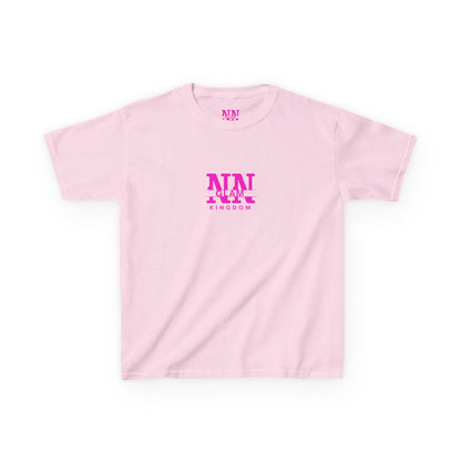 Kids Tee — Pink "NIN GLAM KINGDOM" Logo Shirt
