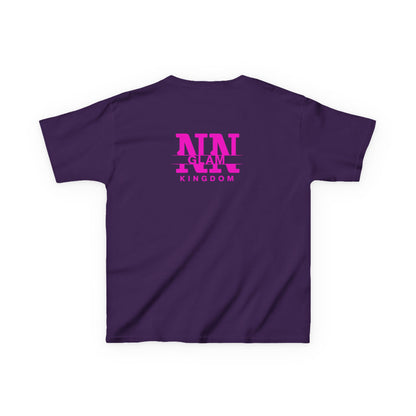 Kids Tee — Pink "NIN GLAM KINGDOM" Logo Shirt