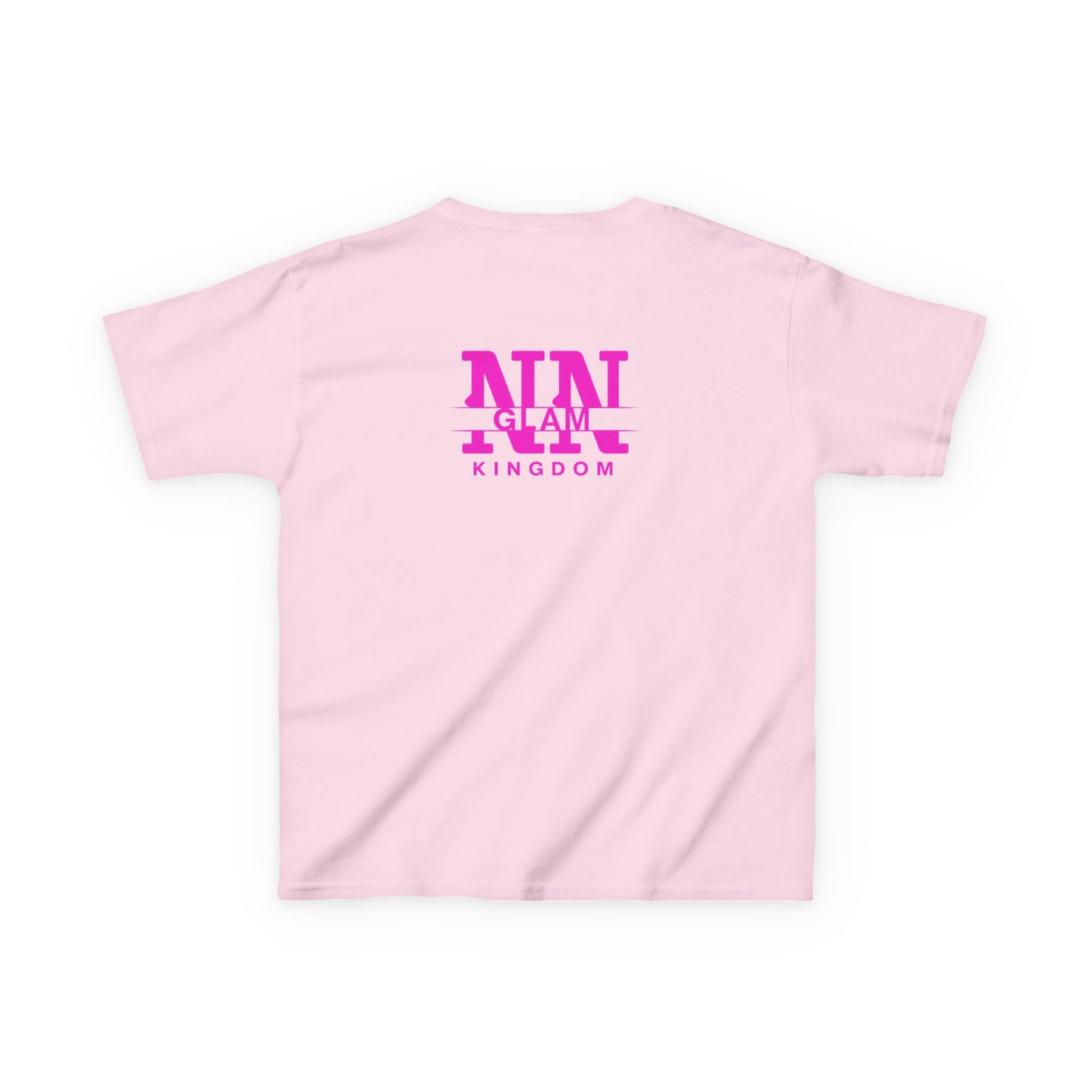 Kids Tee — Pink "NIN GLAM KINGDOM" Logo Shirt