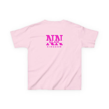 Kids Tee — Pink "NIN GLAM KINGDOM" Logo Shirt