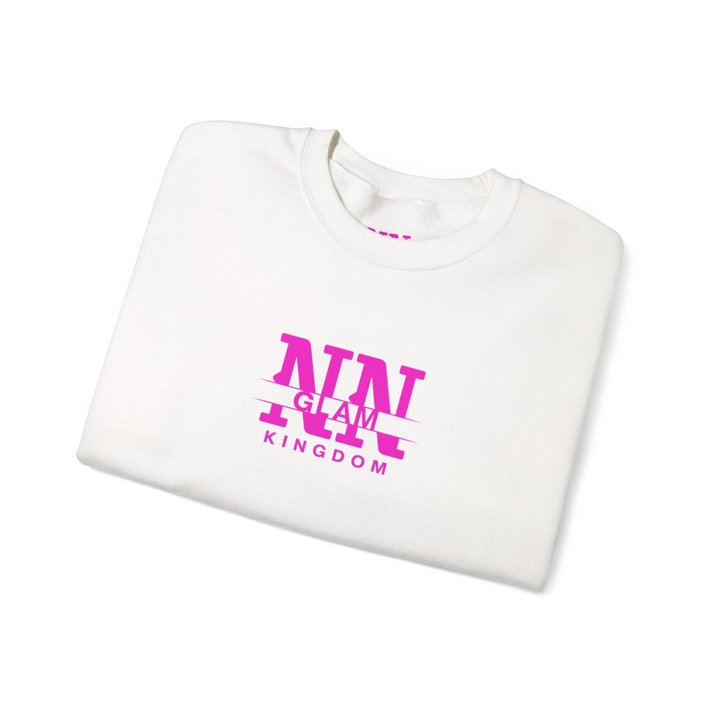 Glam Kingdom Crewneck Sweatshirt — Pink Logo Casual Pullover
