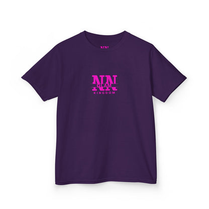 Kids Tee — Pink "NIN GLAM KINGDOM" Logo Shirt
