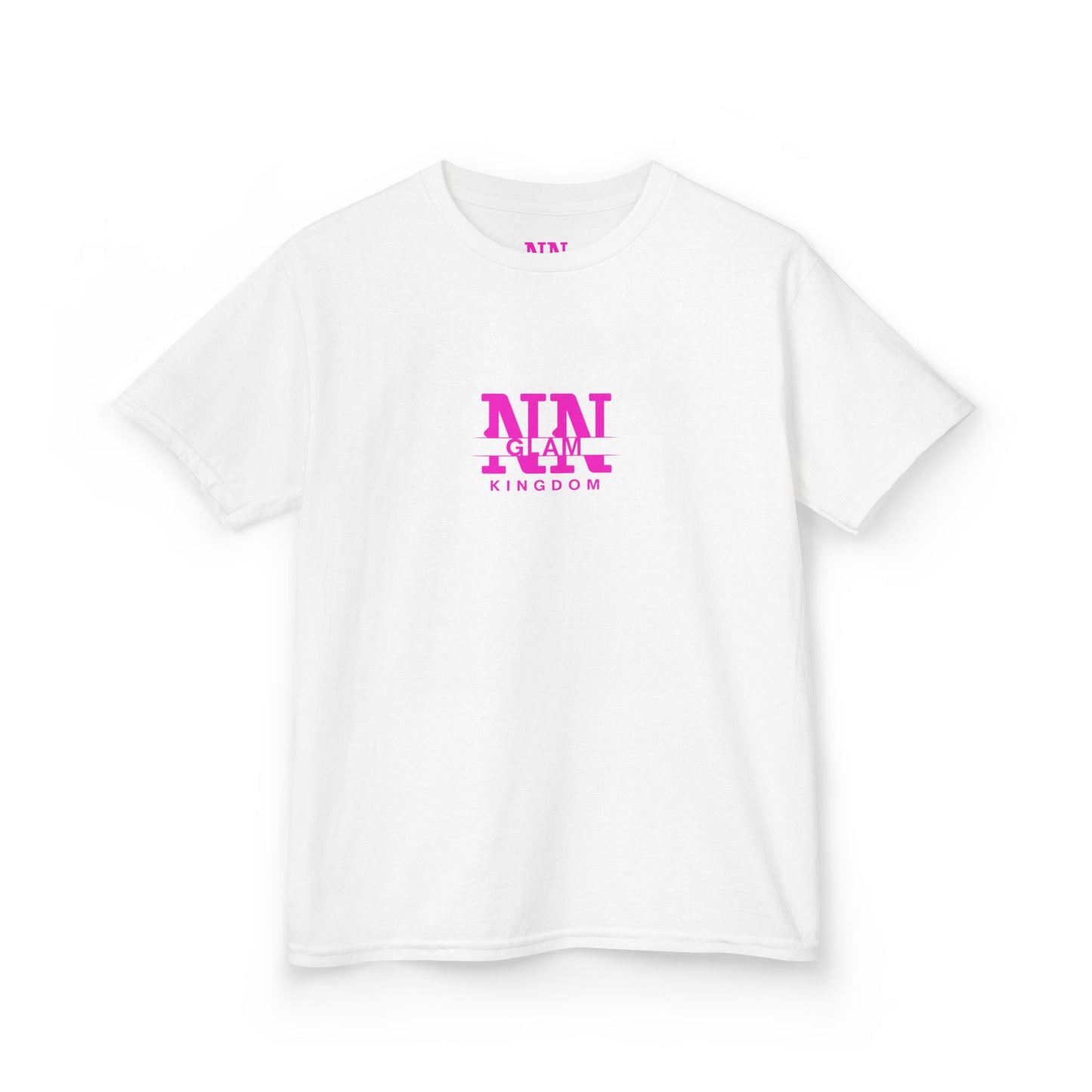 Kids Tee — Pink "NIN GLAM KINGDOM" Logo Shirt