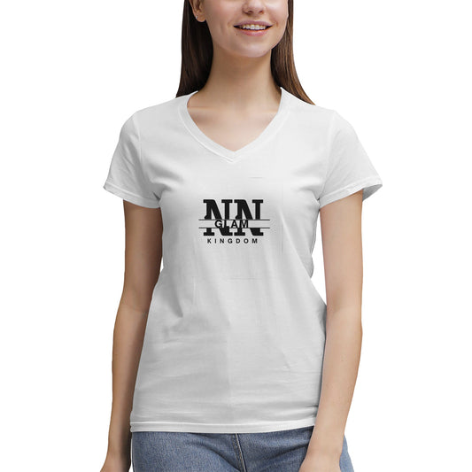 Women's NN Glam Kingdom Logo V-Neck T-Shirt