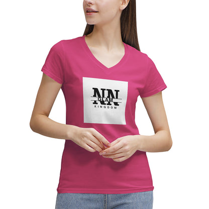 Women's NN Glam Kingdom Logo V-Neck T-Shirt