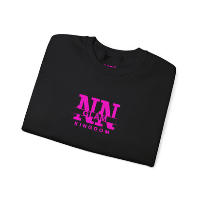 Glam Kingdom Crewneck Sweatshirt — Pink Logo Casual Pullover