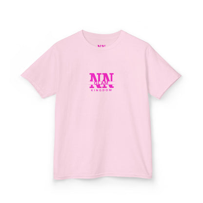 Kids Tee — Pink "NIN GLAM KINGDOM" Logo Shirt