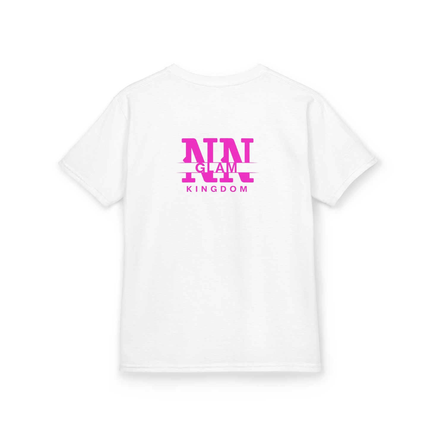Kids Tee — Pink "NIN GLAM KINGDOM" Logo Shirt