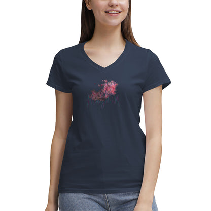 Women's NN Glam Kingdom Graphic V-Neck T-Shirt