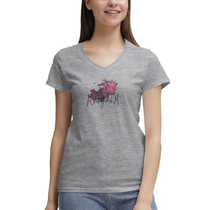 Women's NN Glam Kingdom Graphic V-Neck T-Shirt