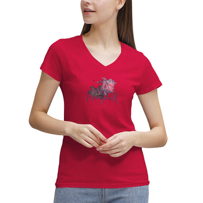 Women's NN Glam Kingdom Graphic V-Neck T-Shirt