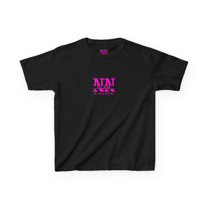 Kids Tee — Pink "NIN GLAM KINGDOM" Logo Shirt