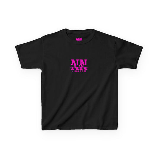 Kids Tee — Pink "NIN GLAM KINGDOM" Logo Shirt