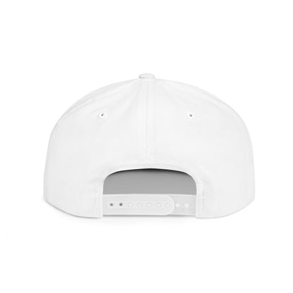 Flat Bill Snapback Hat — Minimal 'NIN GLAM Kingdom' Logo Cap