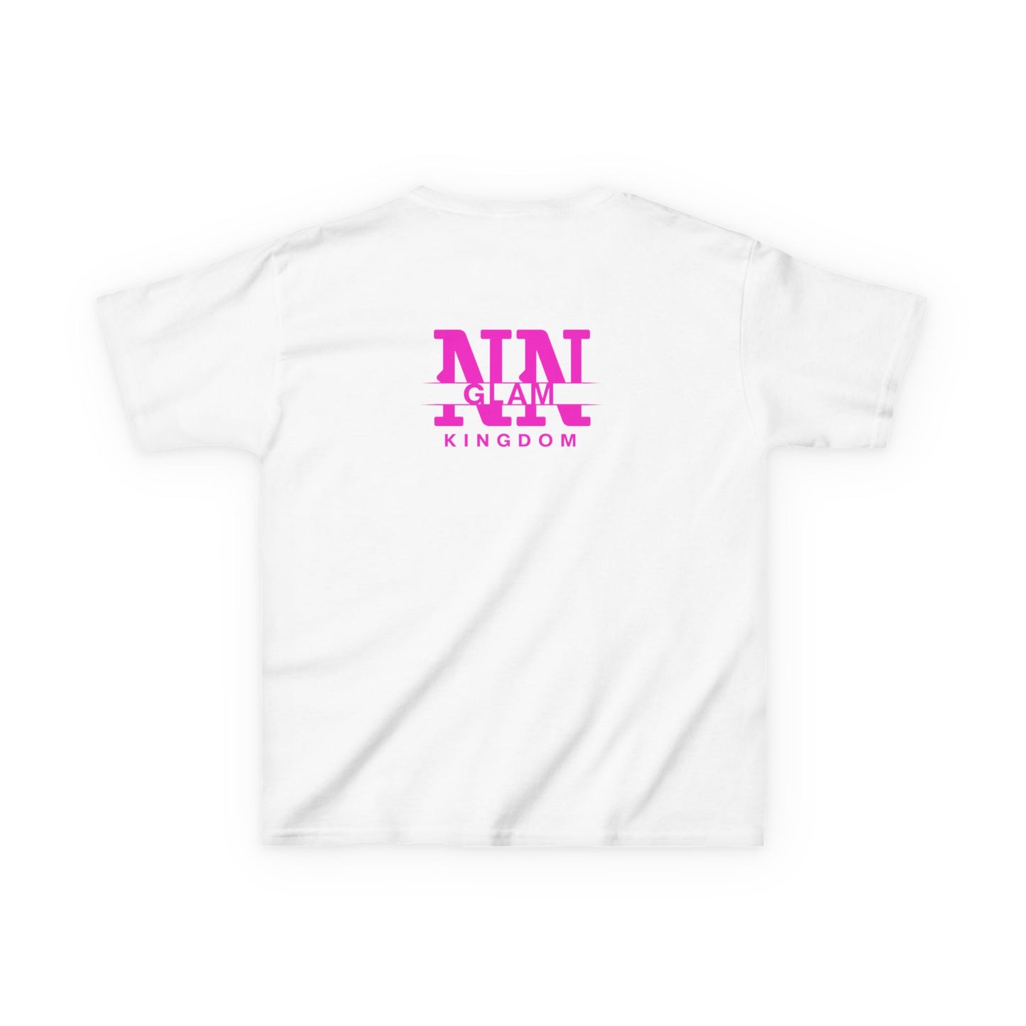 Kids Tee — Pink "NIN GLAM KINGDOM" Logo Shirt