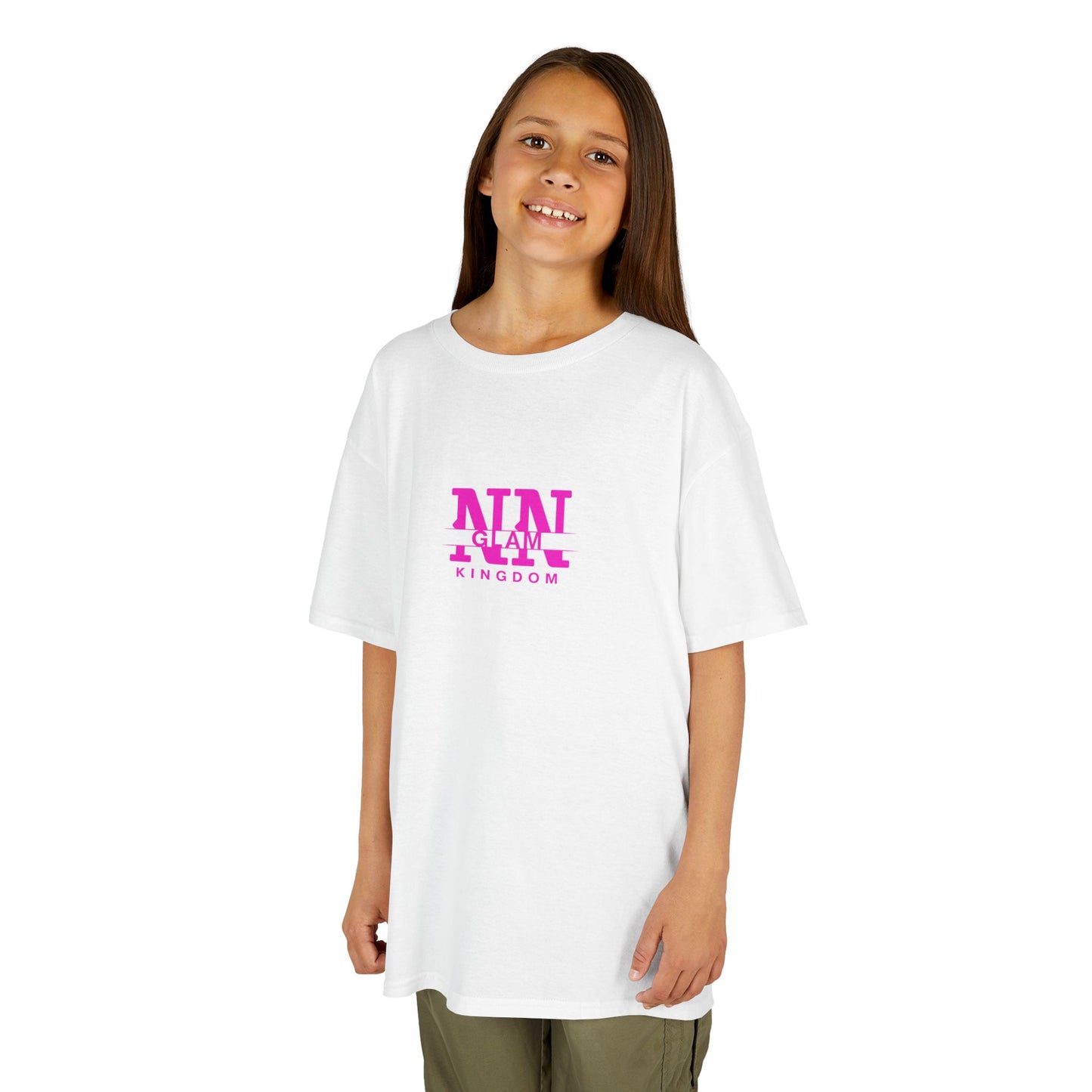 Kids Tee — Pink "NIN GLAM KINGDOM" Logo Shirt