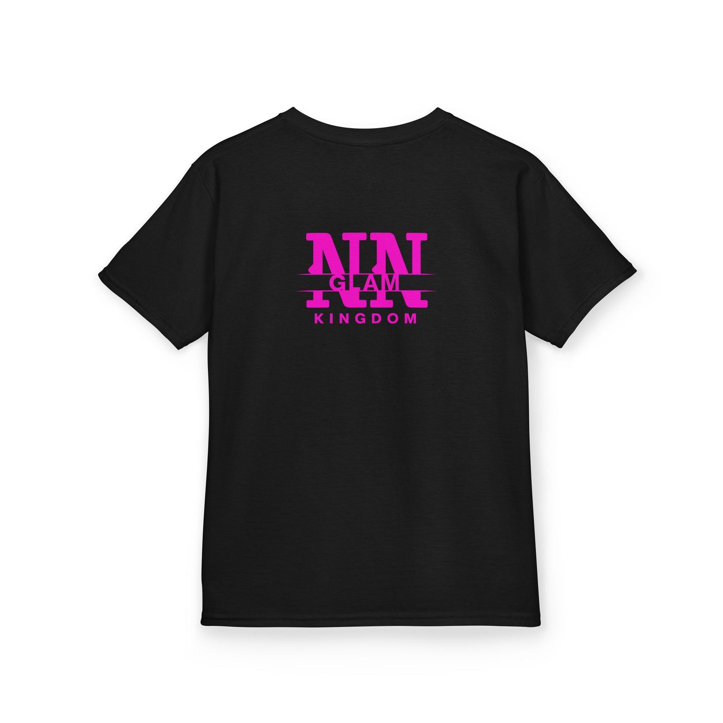 Kids Tee — Pink "NIN GLAM KINGDOM" Logo Shirt