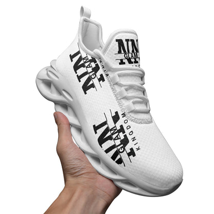 NN Glam Kingdom Mens Black & White Mesh Sneakers