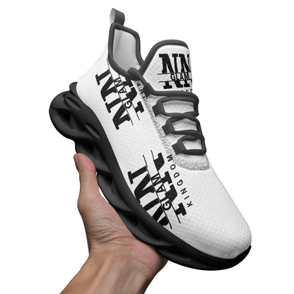 NN Glam Kingdom Mens Black & White Mesh Sneakers